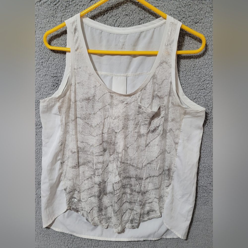 Calvin Klein White Tank Top Medium.Semi Sheer